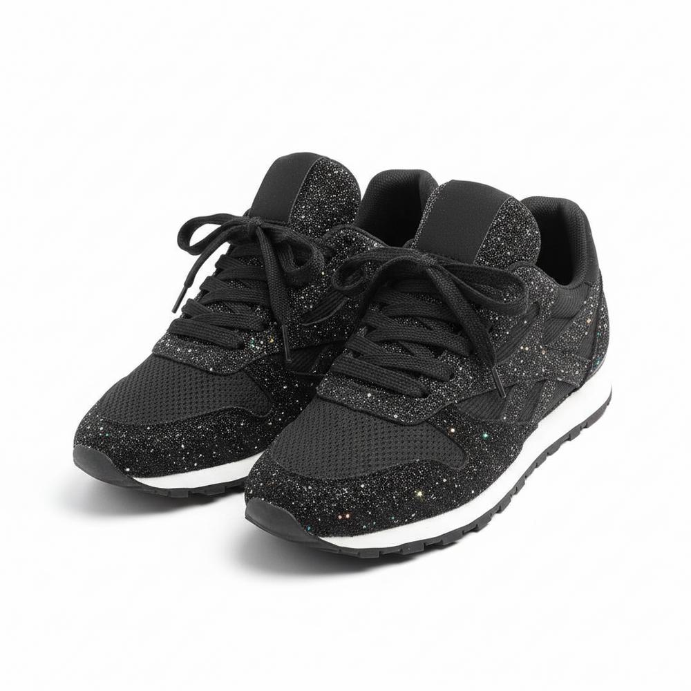 SnipeSneaker - Manal | Glitzernde Textile Sneaker Damen